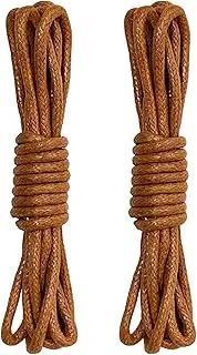 [XJKZ] 2Pairs Dress Shoe Laces for Men,Round Waxed Cotton ShoeLaces,1/8" Formal Business Oxford Shoelaces for Men Dress Shoes