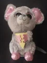 TY BEANIE BOOS - SQUEAKER the MOUSE 2015 6” Rare Plush Stuffed Toy Collectible