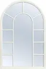 Vault Arched Iron Indoor Outdoor Mirror, White