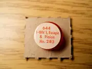 ELGIN 644 Factory Watch Replacement PART #283 - ESCAPE & PINION WHEEL COMPLETE
