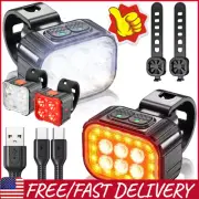 Bicycle Bike Light Sets Super Bright USB Rechargeable Lights Mountain Waterproof
