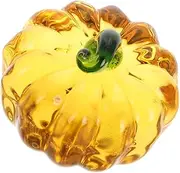 Decorative Glass Pumpkin Paperweight Thanksgiving Fall Harvest Collectible Thanksgiving Glass Pumpkin Figurine for Fall Harvest Thanksgiving Ornament