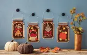 Mary Maxim Autumn Mason Jar Plastic Canvas Kit