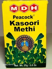 MDH Peacock Kasoori Methi-Dried Fenugreek Leaves 25g/0.8 Oz-BOX Product of India