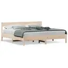 vidaXL Bed Frame with Headboard 183x203 cm King Size Solid Wood Pine