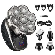 Electric Head Shaver for Bald Men, 5-in-1 Rotary Shaver for Bald Men, Waterproof