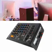 4 Channel Mixer 2 Stereo Professional Microphone Line Mixing Console FAD