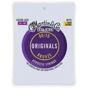 Martin M175 Original 80/20 Bronze Acoustic Guitar Strings, Custom Light 11-52
