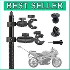 Rotatable Handlebar Mount & Adjustable Invisible Selfie Stick for Action Cameras