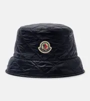 [Moncler] Moncler Logo quilted bucket hat UK 6 7/8 blue