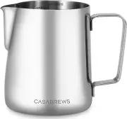 Milk Frothing Pitcher, Stainless Steel Steaming Pitcher with Sharp Spout, 350Ml
