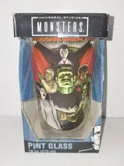 Monsters Glass 16 Oz Pint Frankenstein Dracula Mummy WolfMan Universal Studios
