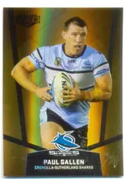 2015 NRL Elite Gold Card PS35 Paul Gallen - Cronulla Sutherland Sharks