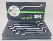S-K Tools 5 Pc. Metric Spline Torx Double Box End Angled wrench set 8mm to 19mm