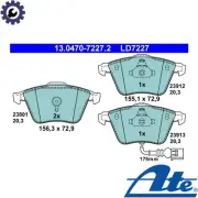 BRAKE PAD SET DISC BRAKE 13.0470-7227.2 FOR VW GOLF/VAN/VI/Van/Convertible 1.2L