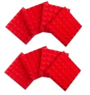 Gator Frameworks 2” Thick Acoustic Foam Pyramid Panels 12”x12”; Red (8) Pack