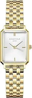 [Rosefield] Octagon XS White Sunray Steel Gold-Tone Bracelet Watch