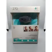 Logitech C270 HD Webcam 720p New Web Cam Camera Video Call (E)