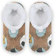 [Caihoyu] Kids Girls Boys Closed Back House Slippers Coral Fleece Anti-Skid Sole Lightweight House Shoes Home Indoor