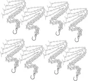 KITANDOVE 8 Pcs Hanging Chain Metal Chain Plant Hanging Planter Planter Plant Hanger Pot Galvanized Hook Flower Pot Silver Iron