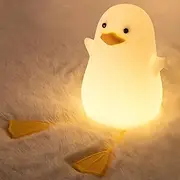 Piwaal Night Light,Cute Animal Silicone Nursery Nightlight with Dimmable & Timer,Portable Rechargeable USB LED Touch Lamp（Little Owl）