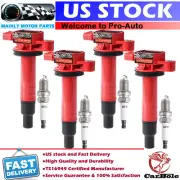 4PCS Ignition Coil & Platinum Spark Plug for Toyota Yaris Prius Echo 1.5L UF316 (for: Toyota)