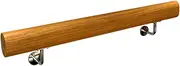 Wooden Stair Handrails Banister Kit, Non-Slip Staircase Handrail Stair Railing with Stainless Steel Brackets, Indoor Villa Loft Safety Hand Rail(Size:120cm)