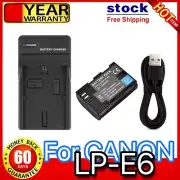 Battery +Charger Fr Canon LP-E6 LP-E6N LP-E6N LP-E6N Pro LP-E6N Pro LC-E6 LC-E6E