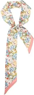 JERLA 100% Mulberry silk Scarf Bag scarf Head Hair Ribbon Handbag Handle wrap Tie Bundle Scarf Neckerchief Scarf for women