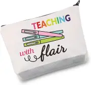Teaching with Flair Zipper Pouch Teacher Pen & P Pouches Teacher Makeup Cosmetic