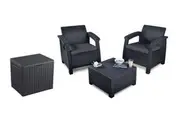 Keter Corfu Outdoor Balcony Set with City Storage Box