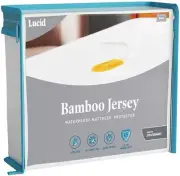 Deep Pocket Mattress Protector Dust Mite Water Proof Pad Bamboo Bedding Queen