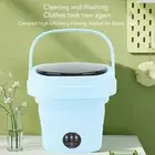 H (Blue US Plug)Portable Washing Machine 6L 36W Foldable IPX4 Waterproof Mini