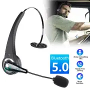 Trucker Wireless Bluetooth Headset Noise Cancelling Over the Head Boom with Mic