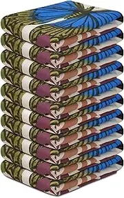 GABA 10PCs Butterfly Kitchen Towels, Stylish Printed Designs, Pre-Shrunk, Machine Washable, 100% Cotton, Everyday Basic Tea Towels, Bigger, Thicker, Better, with Hanging Loop, 50x70cm