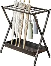 ycezw Umbrella Stand for Indoor, 18-Compartment Metal Umbrella Stand, Iron Freestanding Organiser with Hooks for Organisation and Storage in the Home and