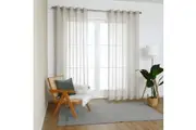Sorrento Eyelet Sheer Curtain (Straw) (W140cm x D223cm)