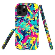 For iPhone 12 Pro/12 Tough Protective Cover, Abstract Strokes