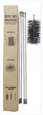 CFC003 360cm/12' Flue Cleaning Kit w 125mm/5 inch Black Brush Head