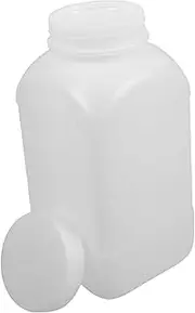 Cabilock 2pcs Wide Mouth Reagent Bottle Leak Proof Square Milk Bottle Reagent Storage Bottles Reagent Chemical Container Reagent Container Liquid Medicine Bottle Plastic White