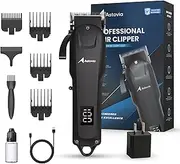 Astovia Professional Cordless Hair Clippers for Men – 7,000 RPM Motor, Zero Gap Adjustable Blades, LED Display, 300-Min Runtime, Quiet Operation, USB Rechargeable, Barber Grooming Kit