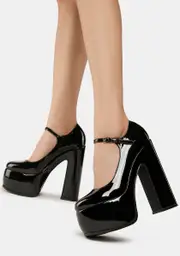 [Lemon Drop by Privileged] Black Tamsin Platform Heels