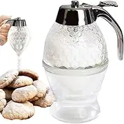 Syrup Dispenser - Leakproof Honeycomb Honey Jar Pot Container | Reusable Honey Comb Shaped Honey Pot for Coffee Bar Kitchen
