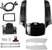 HDBUBALUS Motorcycle Rear Fender Fascia with LED Light Black Lense Fit for Harley Touring Road Glide Street Glide Electra Glide Road King Ultra Limited 2014-2020