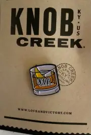 Knob Creek Whiskey Bottle Lapel Pin - Rare Collectible - BNIP - Set of 4