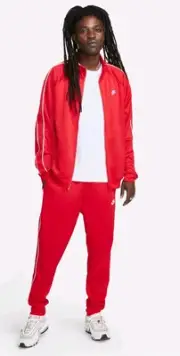 Mens Nike Polyknit Tracksuit Red, Two-Piece Set Pants XLarge Jacket 2XLARGE