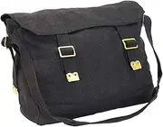 [TAS] Black Large Canvas Retro Shoulder Bag WH-1