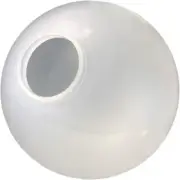 KastLite 6" White Acrylic Lamp Post Globe | 3.14" Screw Neck