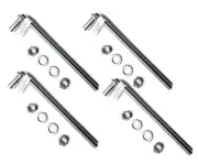 Zinc Plated 5/8" X 12" Long J Bolt for Chainlink Fence Gate Hinge Lot of 4