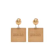 [Moschino] Moschino Logo-embossed Clip-on Earrings ONE SIZE GOLD